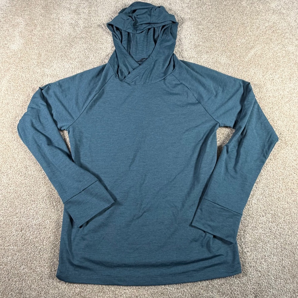 REI Co-op Sahara Hoodie Kids Medium 10-12 Blue Long Sleeve Sun Shirt 24218-F23